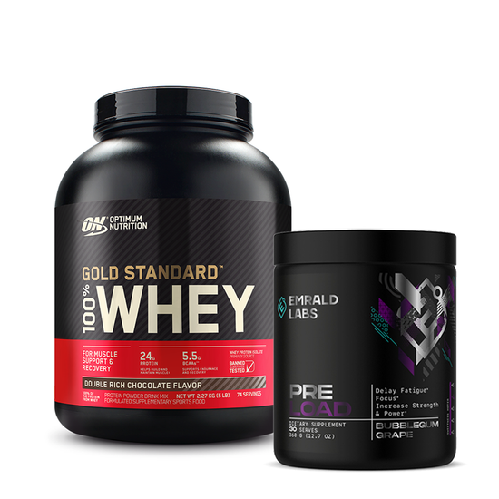 Gold Standard Whey 5lb + Pre Load-Optimum Nutrition-Elite Supps