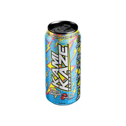 Kamikaze RTD Athletic Sport Drinks for pre workout Box of 12 Electric Lemonade