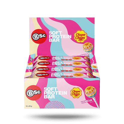 Soft Protein Bar BSC ( Body Science ) High protein bars Box of 12 Chupa Chup Vanilla