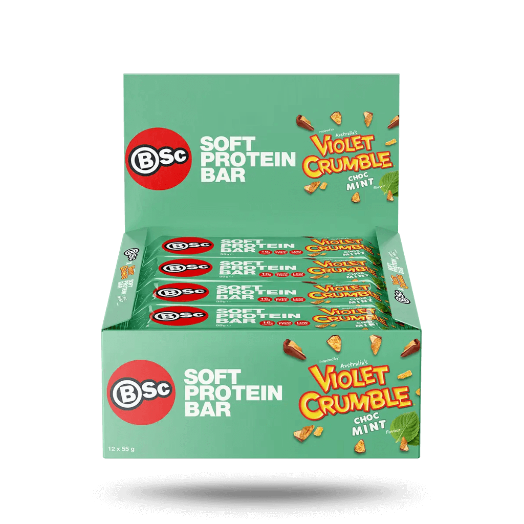 Soft Protein Bar BSC ( Body Science ) High protein bars Box of 12 Chocolate Mint