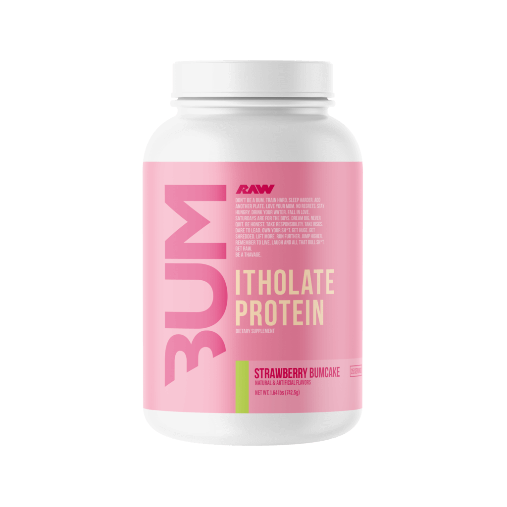 Itholate Protein RAW Whey protein isolate 25 Serves Strawberry Bumcake