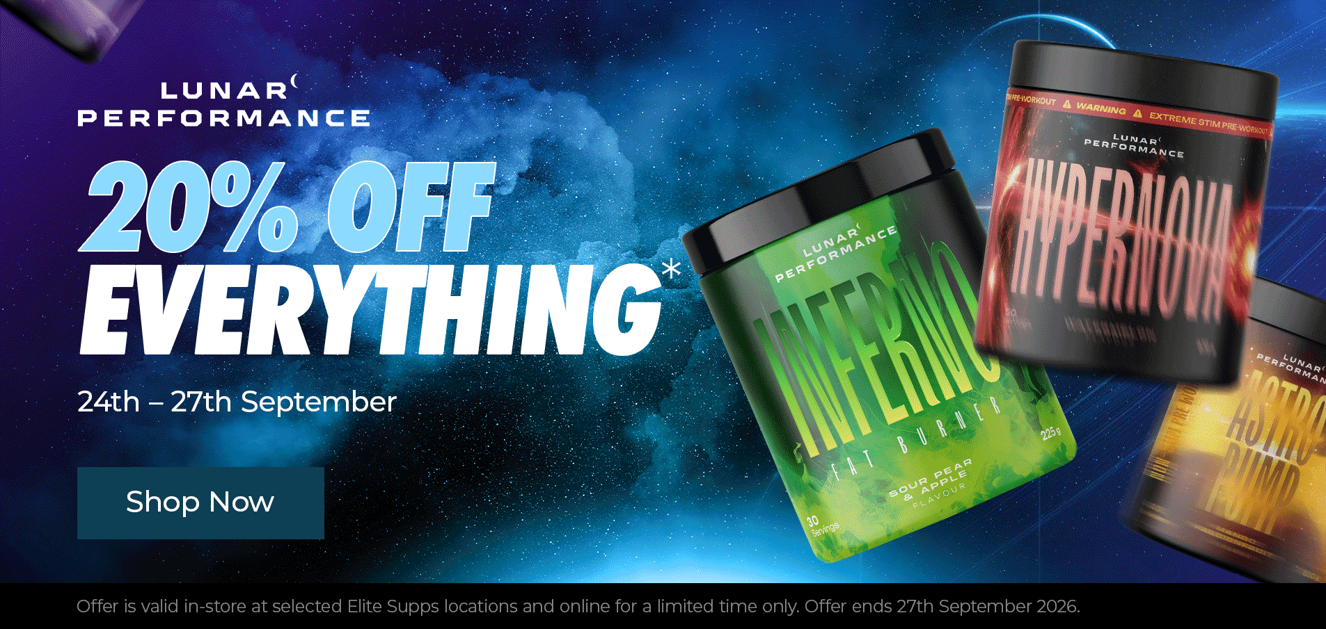Lunar Performance 20% OFF EVERYTHING