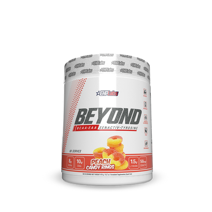 Beyond BCAA+EAA (2) & Beyond BCAA+EAA EHP Labs Bcaa supplements 60 Serves Peach Candy Rings