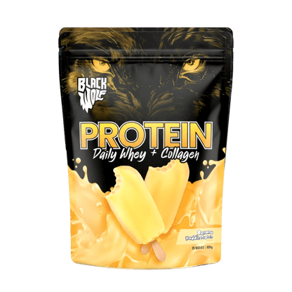 Daily Whey + Collagen & Daily Whey + Collagen Black Wolf Whey blend protein 25 Serves Banana Puddle