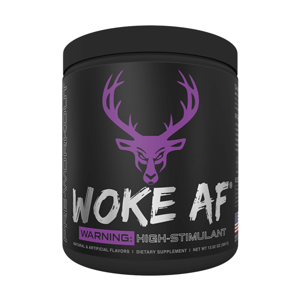 Woke AF (1) & Woke AF Das Labs High stim pre workout 30 Serves Grape Gainz