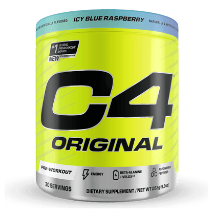 C4 Original Cellucor Low stim pre workout 30 Serves Icy Blue Raspberry