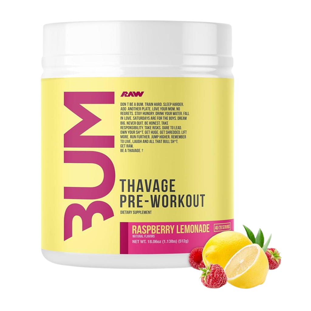 Thavage | CBUM (3) & Thavage | CBUM RAW Beta alanine supplements 40 Serves Raspberry Lemonade