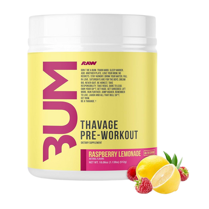 Thavage | CBUM (3) & Thavage | CBUM RAW Beta alanine supplements 40 Serves Raspberry Lemonade
