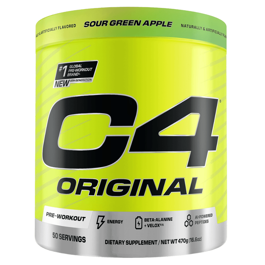 C4 Original & C4 Original Cellucor Low stim pre workout 50 Serves Sour Green Apple