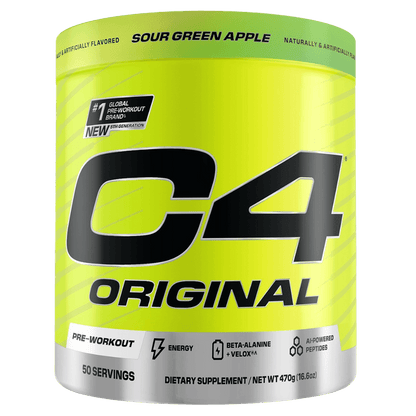 C4 Original & C4 Original Cellucor Low stim pre workout 50 Serves Sour Green Apple