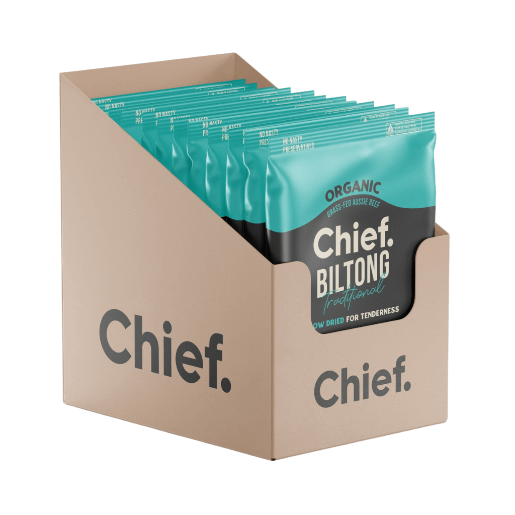 Organic Biltong & Organic Biltong Chief Functional foods 12 Pack - 30g Traditional