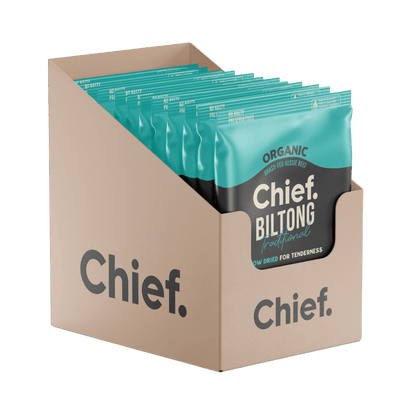 Organic Biltong & Organic Biltong Chief Functional foods 12 Pack - 30g Traditional