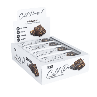 Cold Pressed Protein Bar Fibre Boost High protein bars Box of 12 Brownie