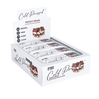 Cold Pressed Protein Bar Fibre Boost High protein bars Box of 12 Rocky Road