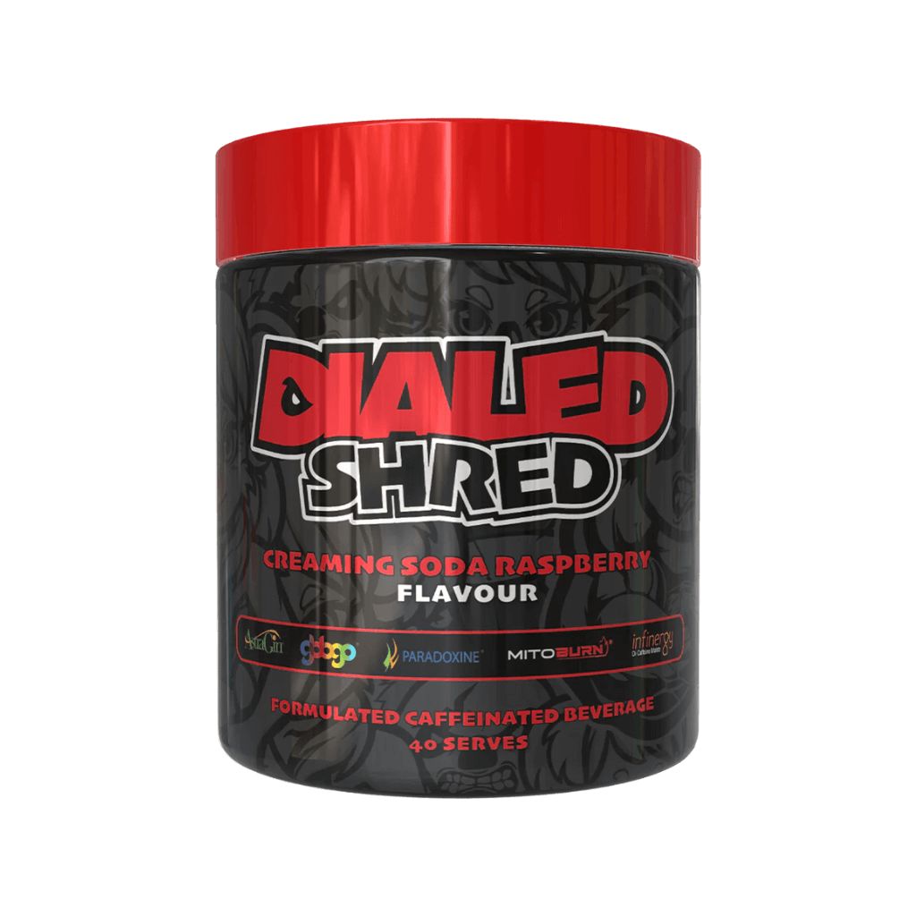 Dialed Shred The X Athletics Fat burners supplements 40 Serves Creaming Soda Raspberry