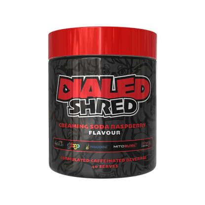 Dialed Shred The X Athletics Fat burners supplements 40 Serves Creaming Soda Raspberry