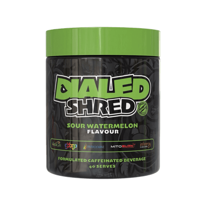 Dialed Shred The X Athletics Fat burners supplements 40 Serves Sour Watermelon