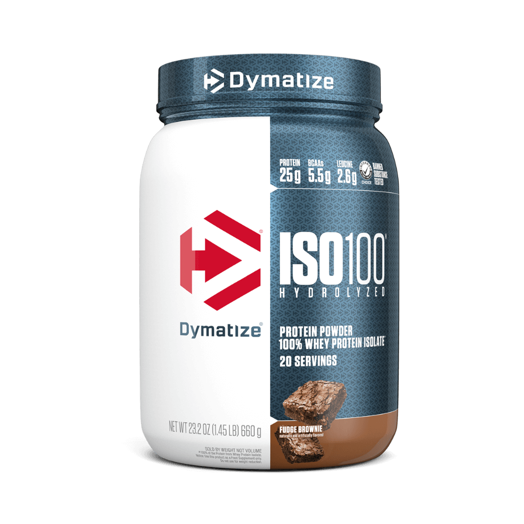ISO-100 (10) & ISO-100 Dymatize Whey protein isolate 20 Serves Fudge Brownie