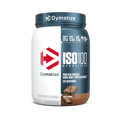 ISO-100 (10) & ISO-100 Dymatize Whey protein isolate 20 Serves Fudge Brownie