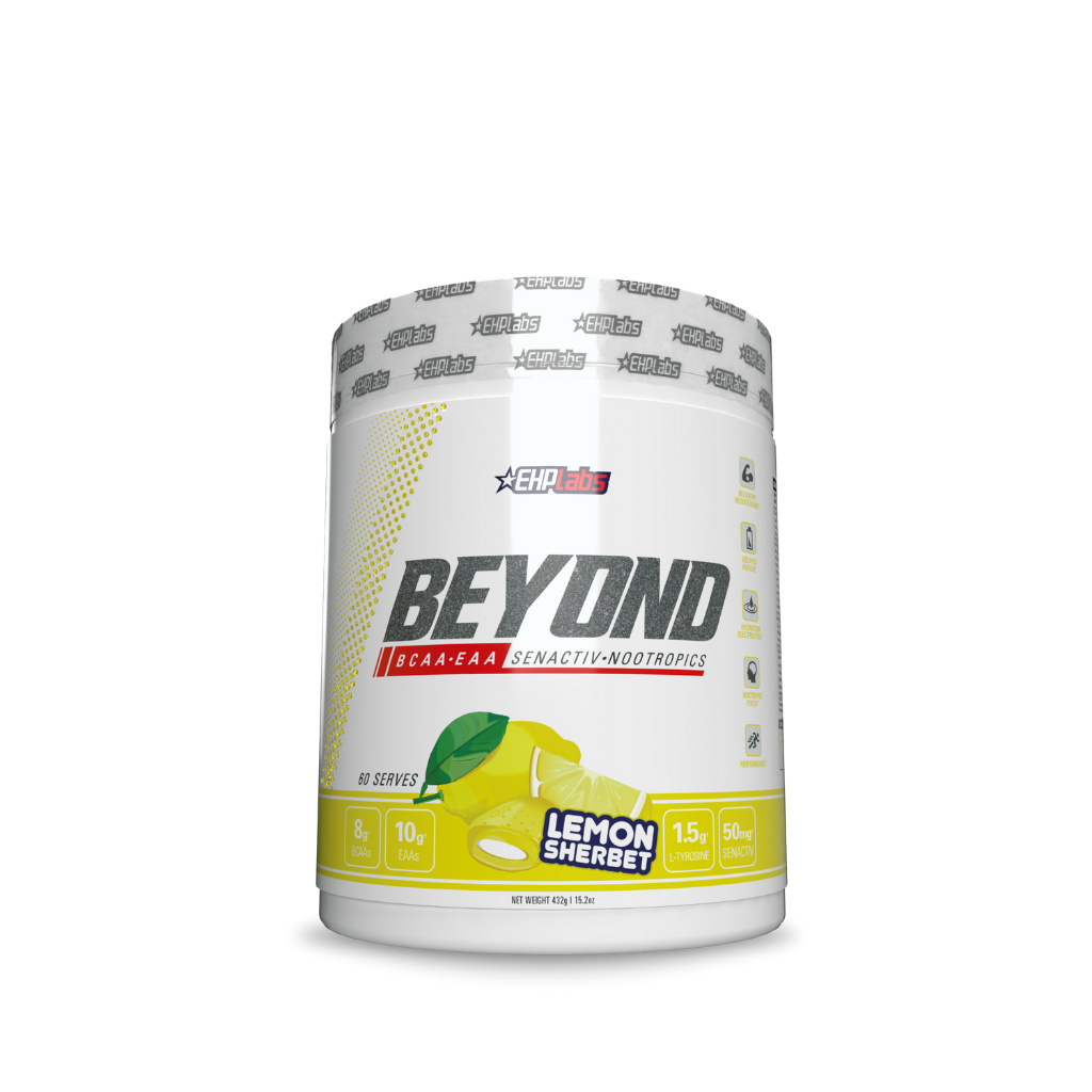 Beyond BCAA+EAA (7) & Beyond BCAA+EAA EHP Labs Bcaa supplements 60 Serves Lemon Sherbet