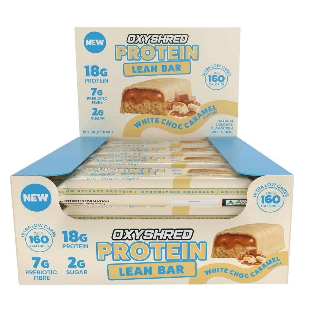 OxyShred Lean Protein Bar EHP Labs Protein bars Box of 12 White Choc Caramel
