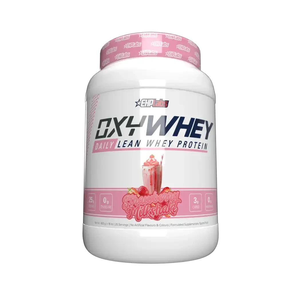 Oxywhey (2) & Oxywhey EHP Labs Wpi wpc whey protein 25 Serves Strawberry Milkshake