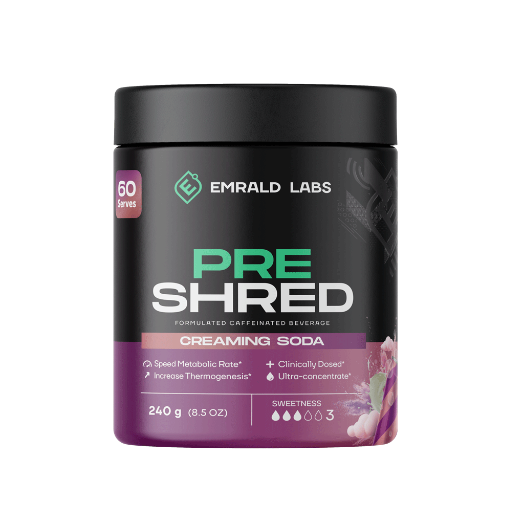 Pre Shred (1) & Pre Shred Emrald Labs Fat burners supplements 60 Serves Creaming Soda