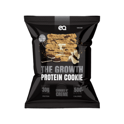 The Growth Cookie & The Growth Cookie EQ Protein cookies Pack of 12 Cookies and Cream