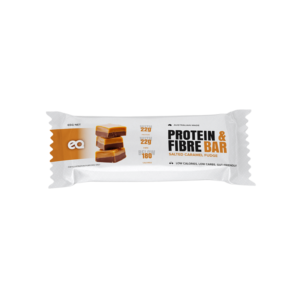 Protein & Fibre Bar EQ High protein bars Box of 12 Salted Caramel Fudge