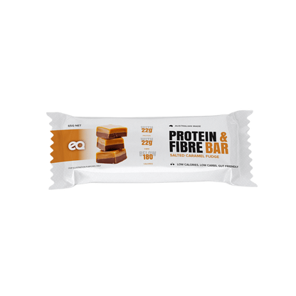 Protein & Fibre Bar EQ High protein bars Box of 12 Salted Caramel Fudge