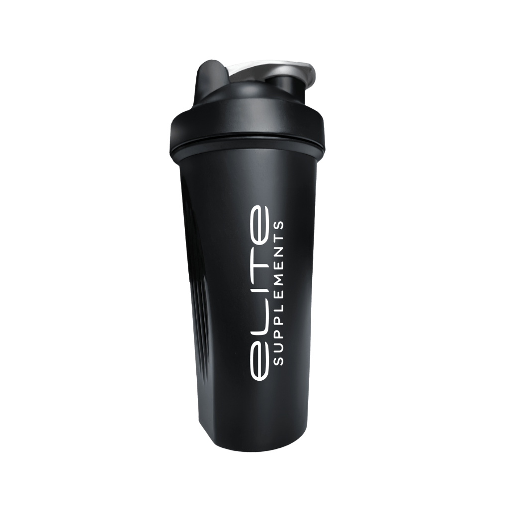 Shaker 600ml Black Elite Supplements Shakers water bottles