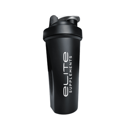 Shaker 600ml Black Elite Supplements Shakers water bottles