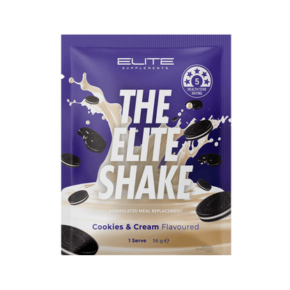 The Elite Shake Elite Supplements Meal replacements shakes 1 Serve Cookies and Cream
