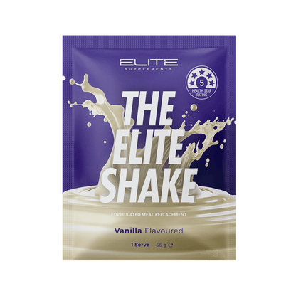 The Elite Shake Elite Supplements Meal replacements shakes 1 Serve Vanilla