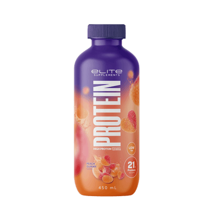 Protein Water RTD & Protein Water RTD Elite Supplements Protein water 12 x 450ml Peach Gummy