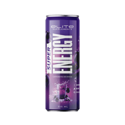 Super Energy RTD (2) & Super Energy RTD Elite Supplements Drinks for pre workout 12 Pack Grape Soda