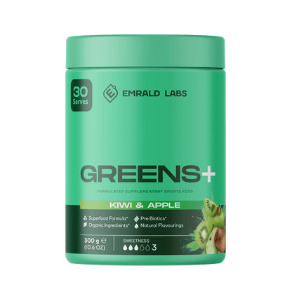 Greens+ Emrald Labs Greens supplements 30 Serves Kiwi Apple