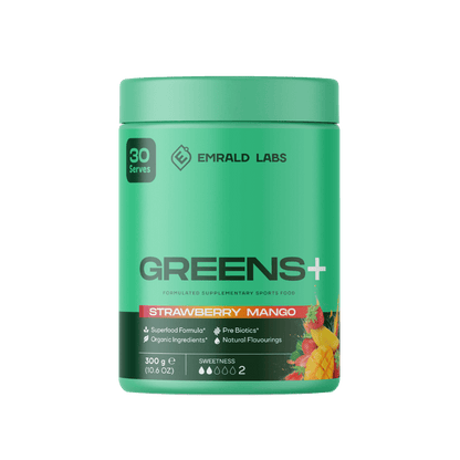 Greens+ & Greens+ Emrald Labs Greens supplements 30 Serves Strawberry Mango
