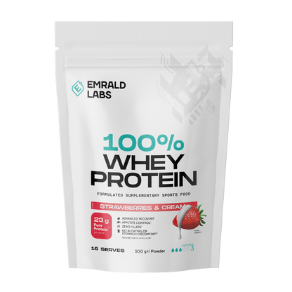 100% Whey Protein Emrald Labs Whey blend protein 500g Strawberries & Cream