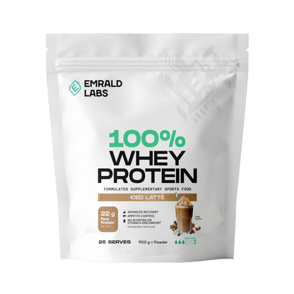 100% Whey Protein (8) & 100% Whey Protein Emrald Labs Whey blend protein 900g Iced Latte