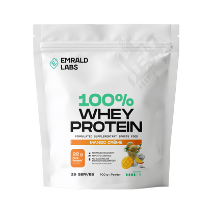 100% Whey Protein (7) & 100% Whey Protein Emrald Labs Whey blend protein 900g Mango Creme