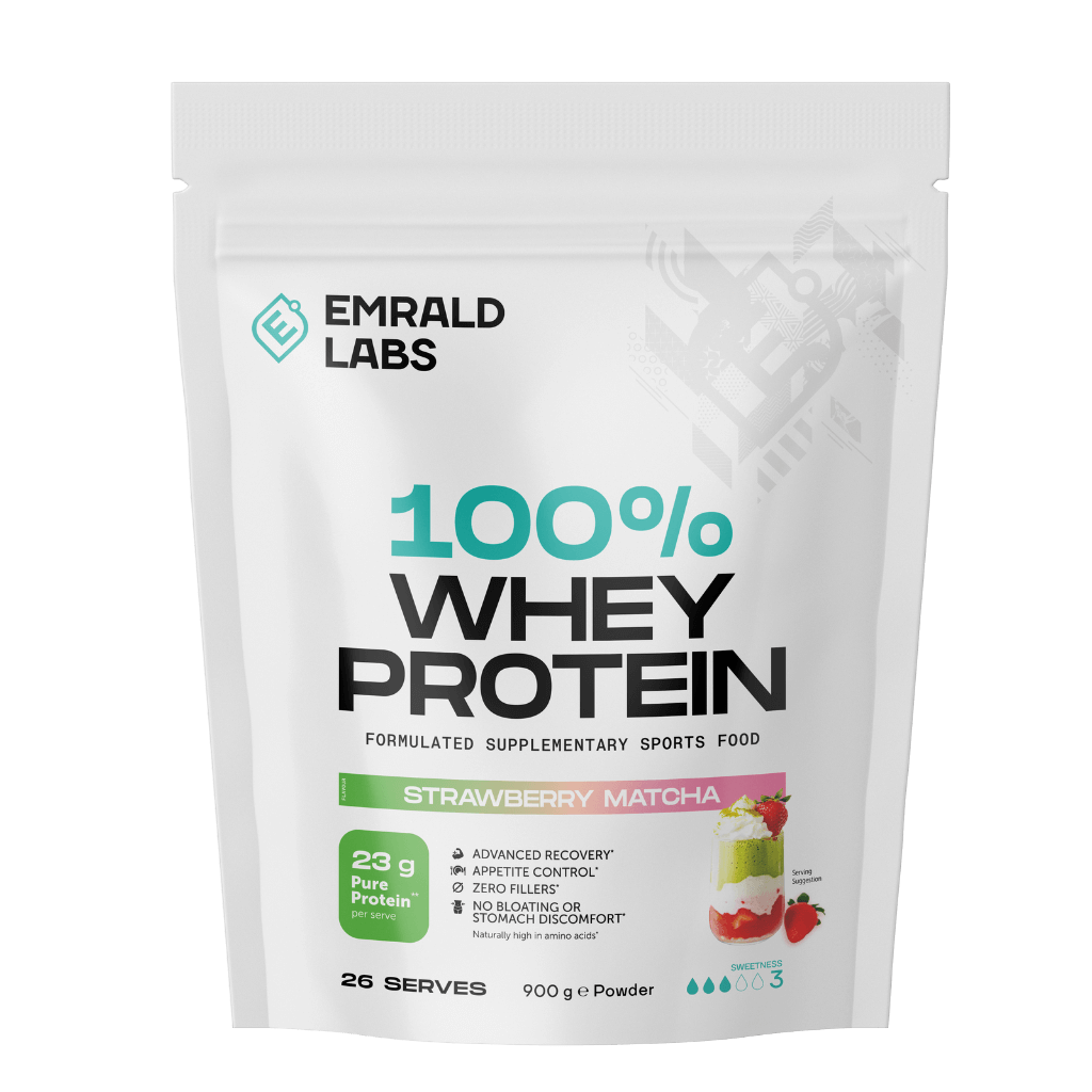 100% Whey Protein Emrald Labs Whey blend protein 900g Strawberry Matcha