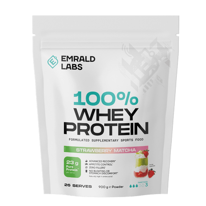 100% Whey Protein Emrald Labs Whey blend protein 900g Strawberry Matcha
