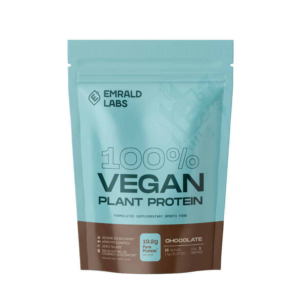 100% Vegan Protein (3) & 100% Vegan Protein Emrald Labs Vegan protein powder 1kg Chocolate
