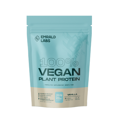 100% Vegan Protein (1) & 100% Vegan Protein Emrald Labs Vegan protein powder 1kg Vanilla