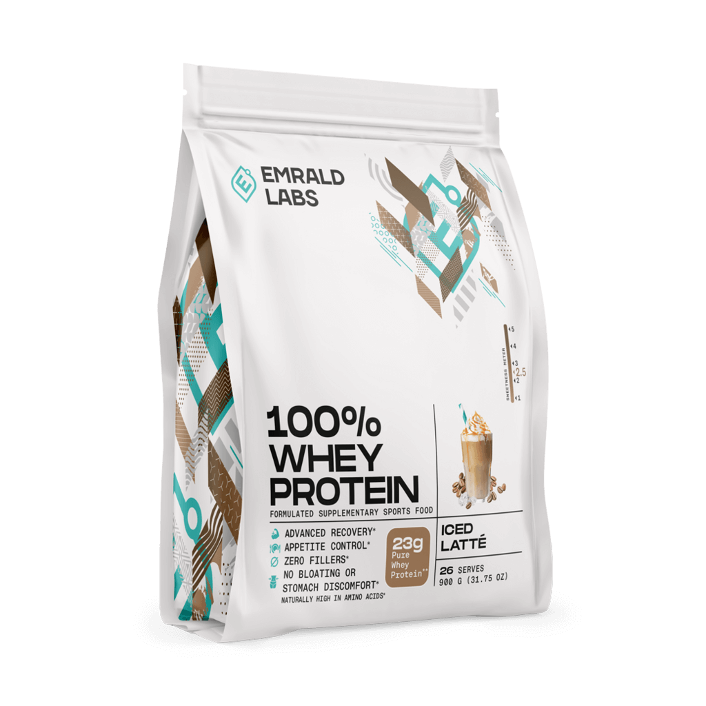 100% Whey Protein (19) & 100% Whey Protein Emrald Labs Whey blend protein 900g Iced Latte