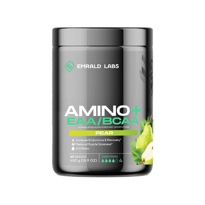 Amino+ EAA/BCAA (5) & Amino+ EAA/BCAA Emrald Labs Essential amino acids 60 Serves Pear