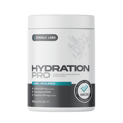 Hydration Pro & Hydration Pro Emrald Labs Electrolyte supplements 50/25 Serves Unflavoured