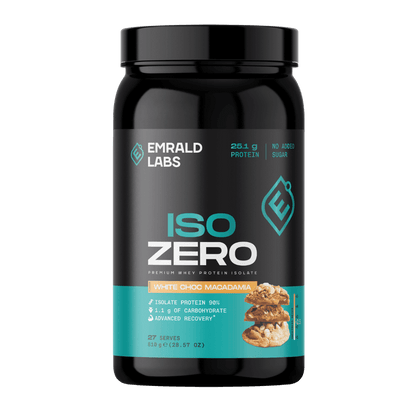 Iso Zero Protein Emrald Labs Whey protein isolate 810g White Choc Macadamia