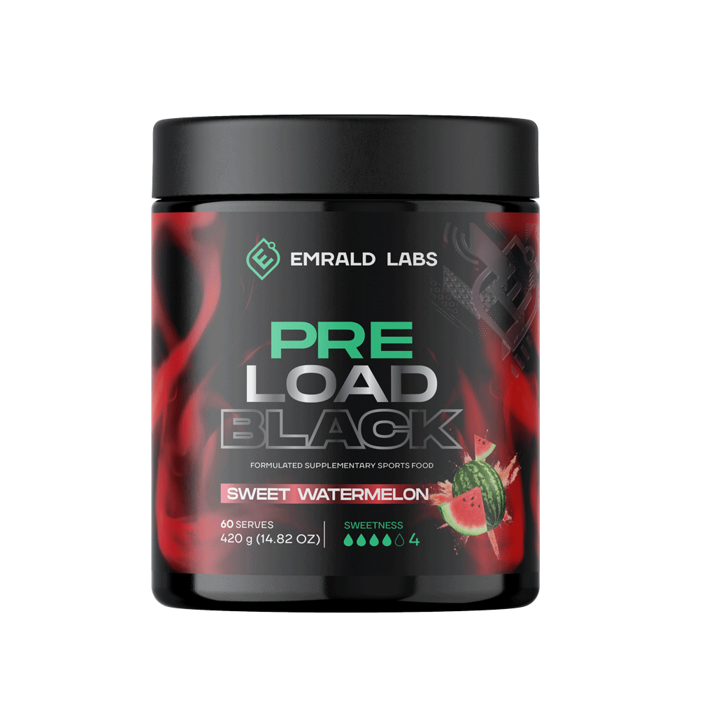 Pre Load Black Emrald Labs Low stim pre workout